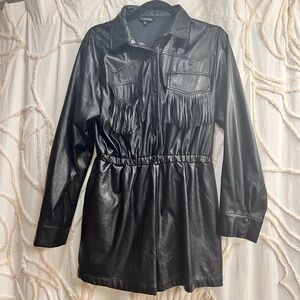 Black Leather Romper